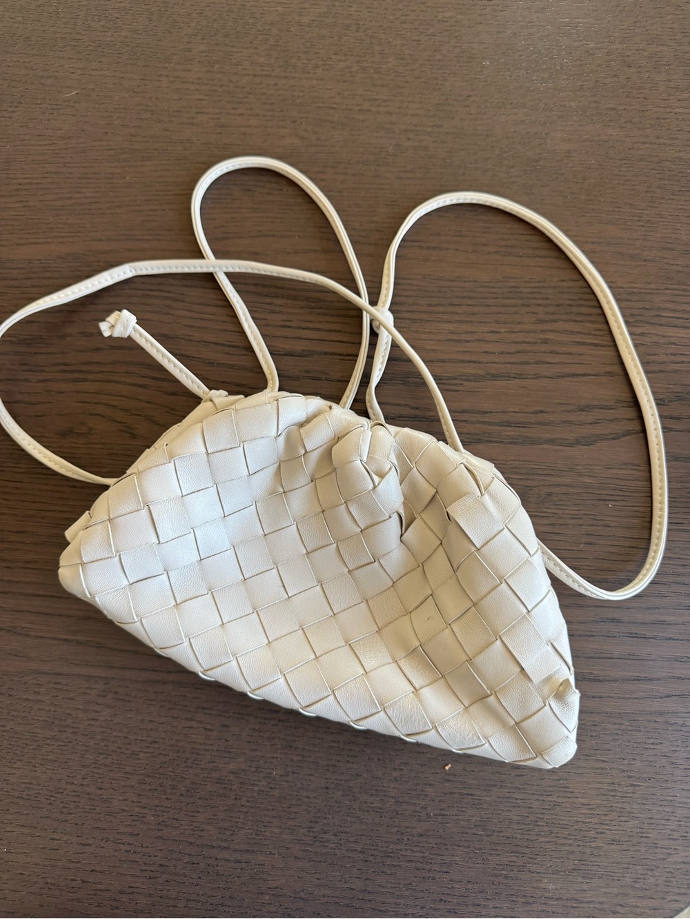 Bottega Veneta White Nappa Intrecciato The Mini Pouch